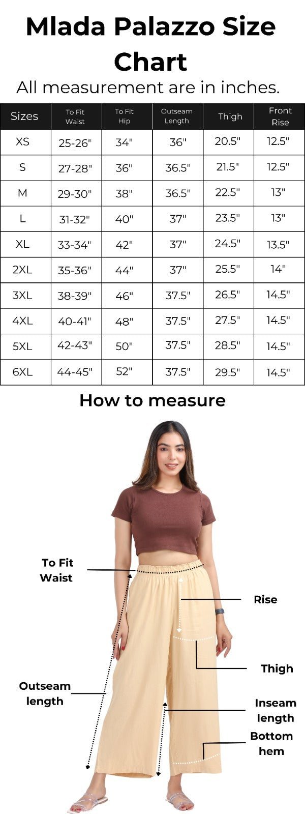 Mocha rayon palazzo [ 100% Rayon, Liva Certified ] -Palazzo