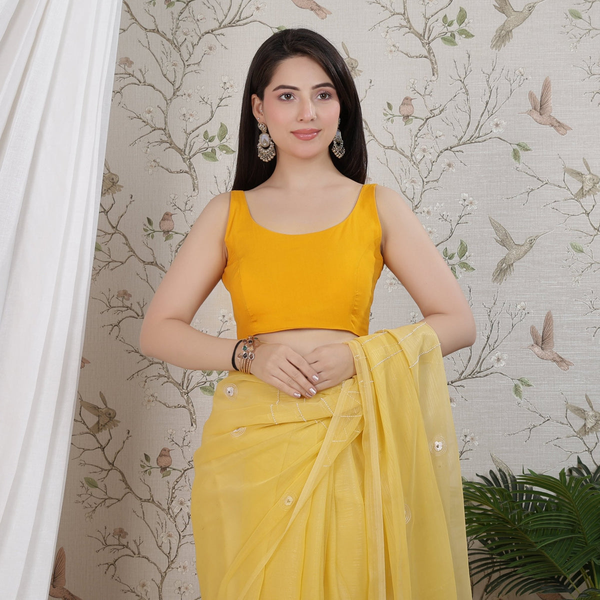 Mustard rayon blouse [ Premium 100% Rayon, Liva Certified ] -Rayon blouse