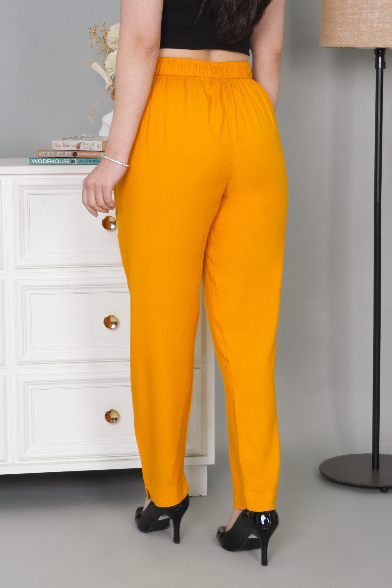 Mustard rayon pant [ 100% Rayon, Liva Certified ] - Rayon pants