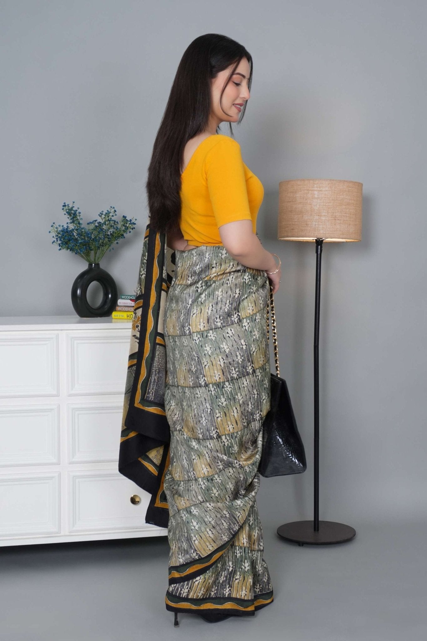 Mustard Rib Blouse [ 100% USA HQ Cotton, 280 GSM non transparent fabric ] - Rib blouse