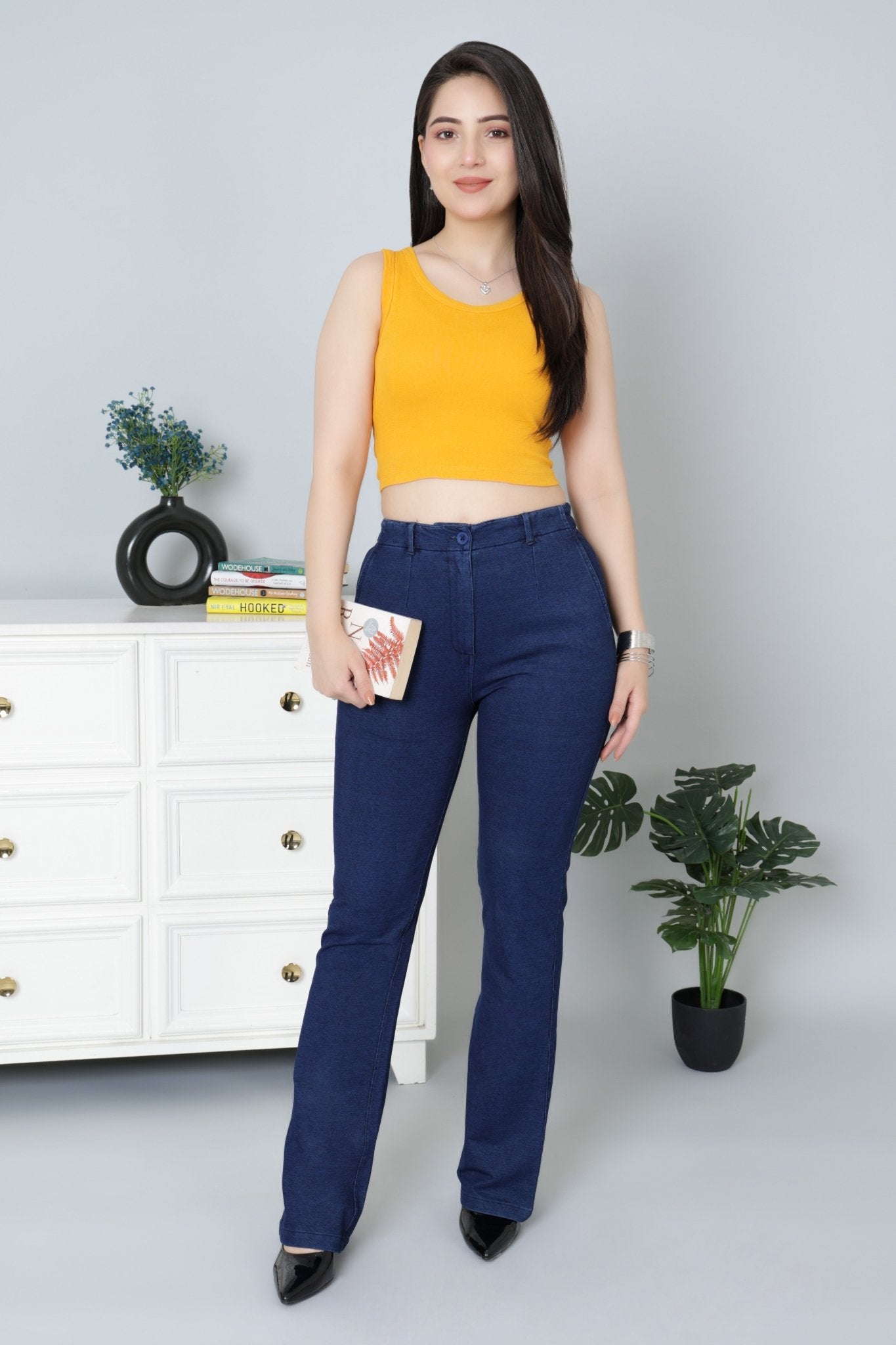 Mustard Rib Crop Vest [ 100% USA HQ Cotton, 280 GSM non transparent fabric ] - Rib crop vest