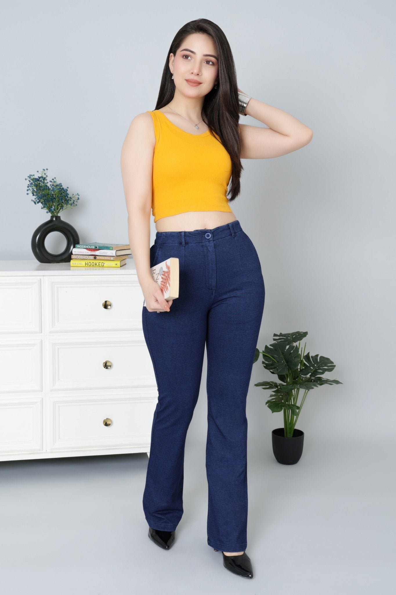 Mustard Rib Crop Vest [ 100% USA HQ Cotton, 280 GSM non transparent fabric ] - Rib crop vest