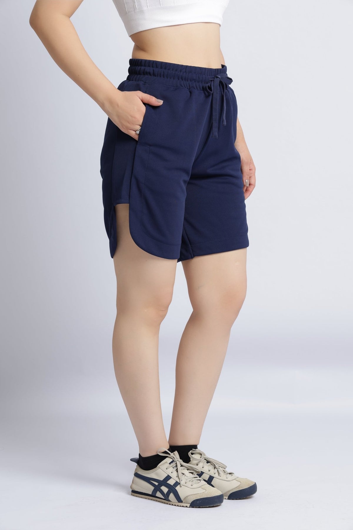 Navy active easymove shorts -Active easymove shorts