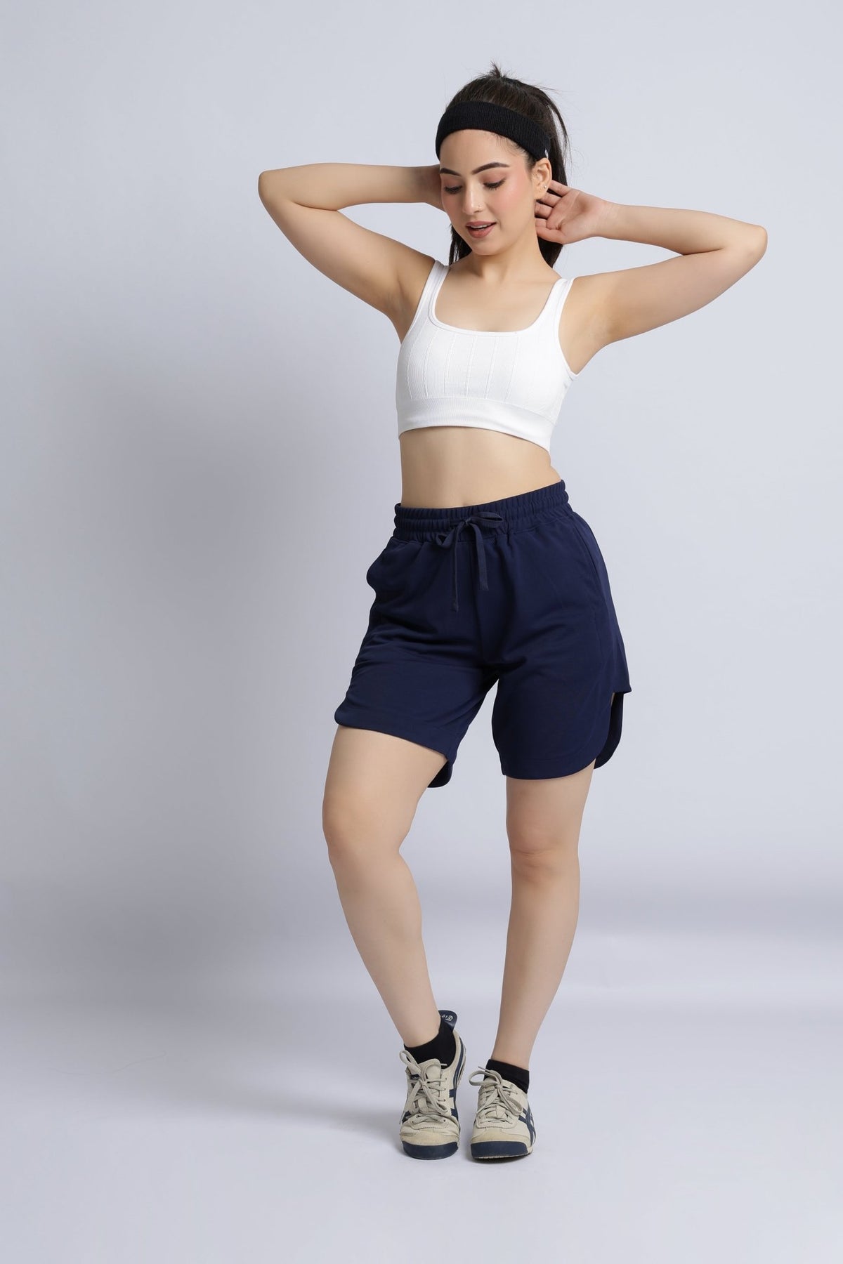 Navy active easymove shorts -Active easymove shorts