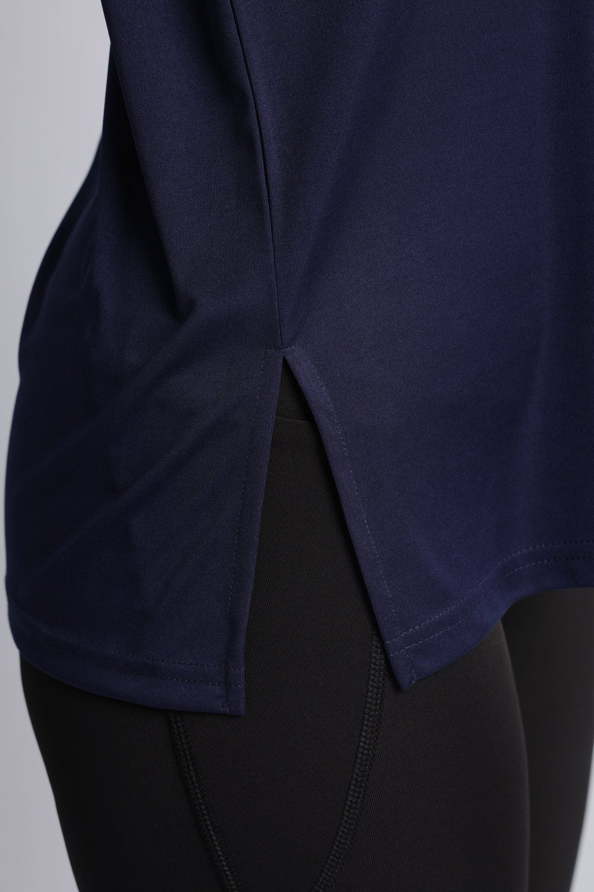 Navy active off shoulder tshirt -Active off shoulder tshirt