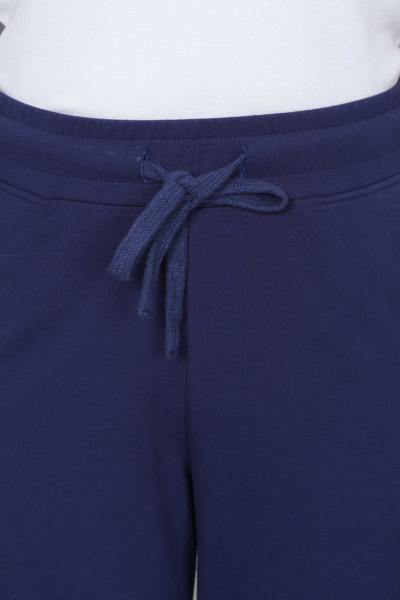 Navy all day home pants with extra comfort. [100% USA HQ Cotton Lycra] - All day home pant
