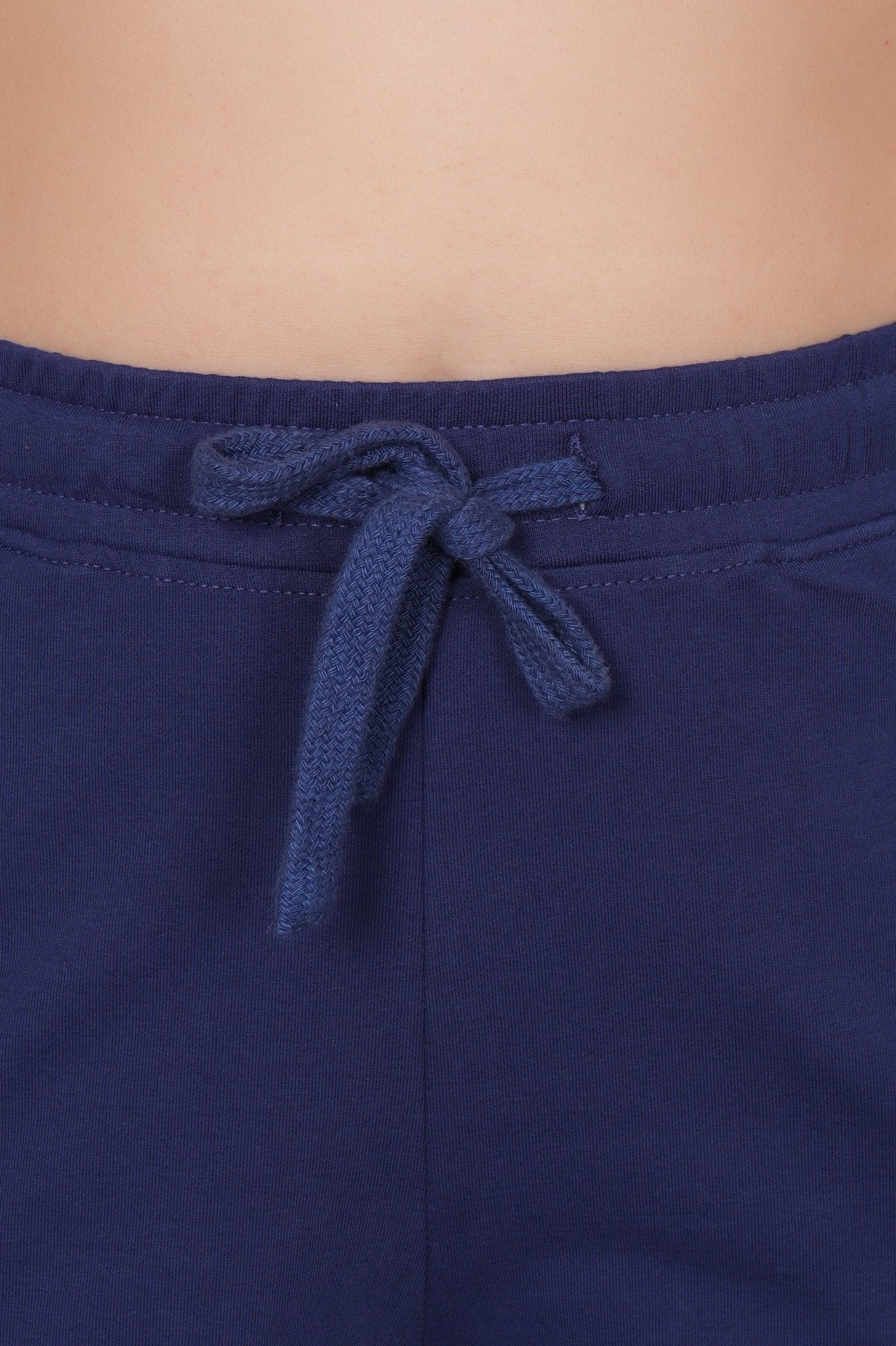 Navy all day home shorts with extra comfort. [100% USA HQ Cotton Lycra] - All day home shorts