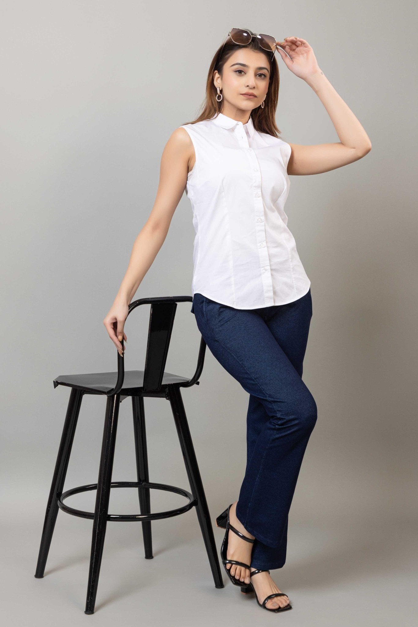 Navy denim bootcut flare pant - Denim bootcut flare pants