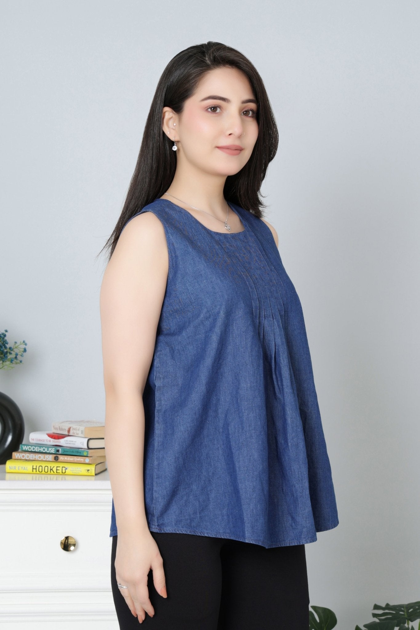 Navy denim top - Denim top