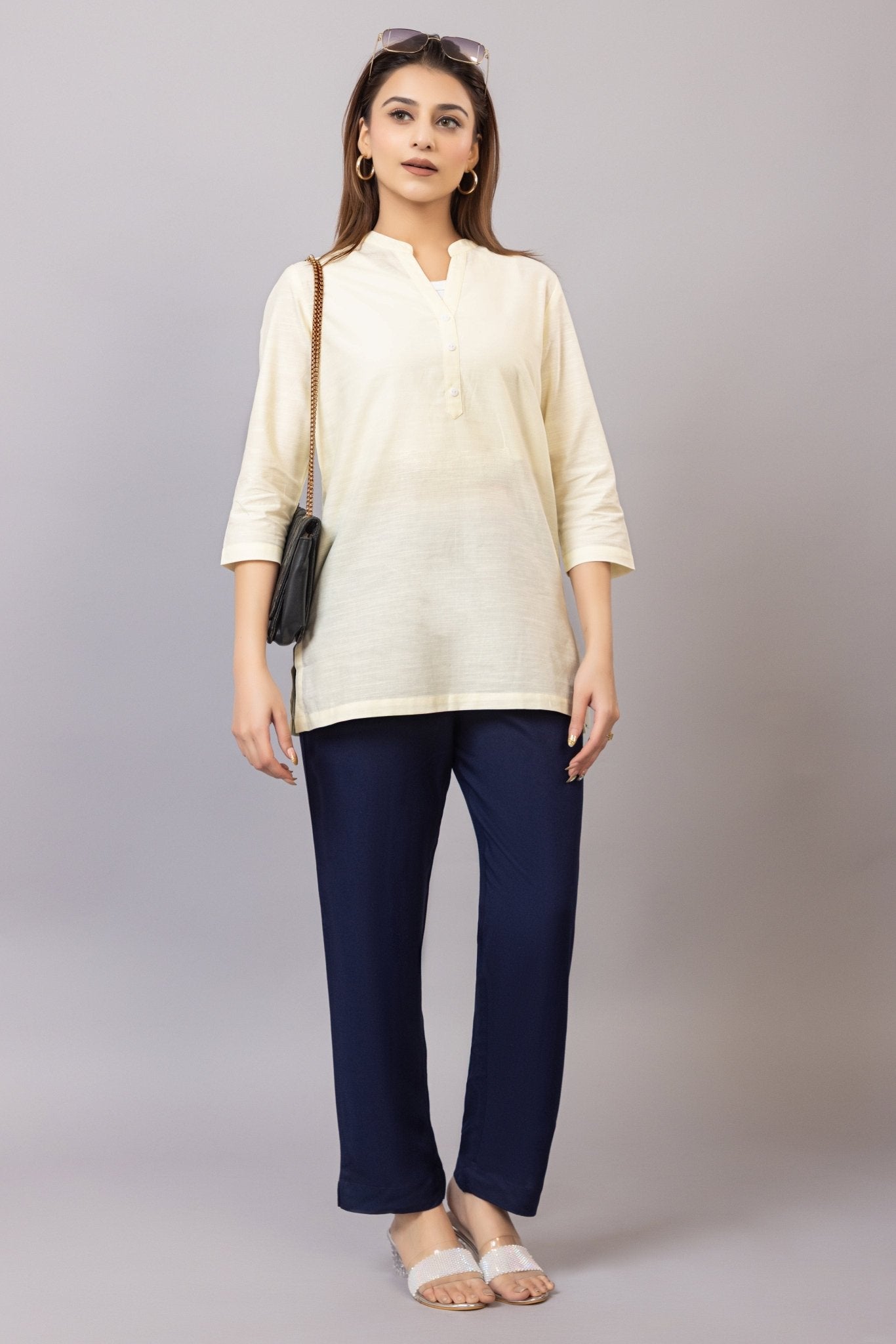 Navy rayon pant [ 100% Rayon, Liva Certified ] - Rayon pants