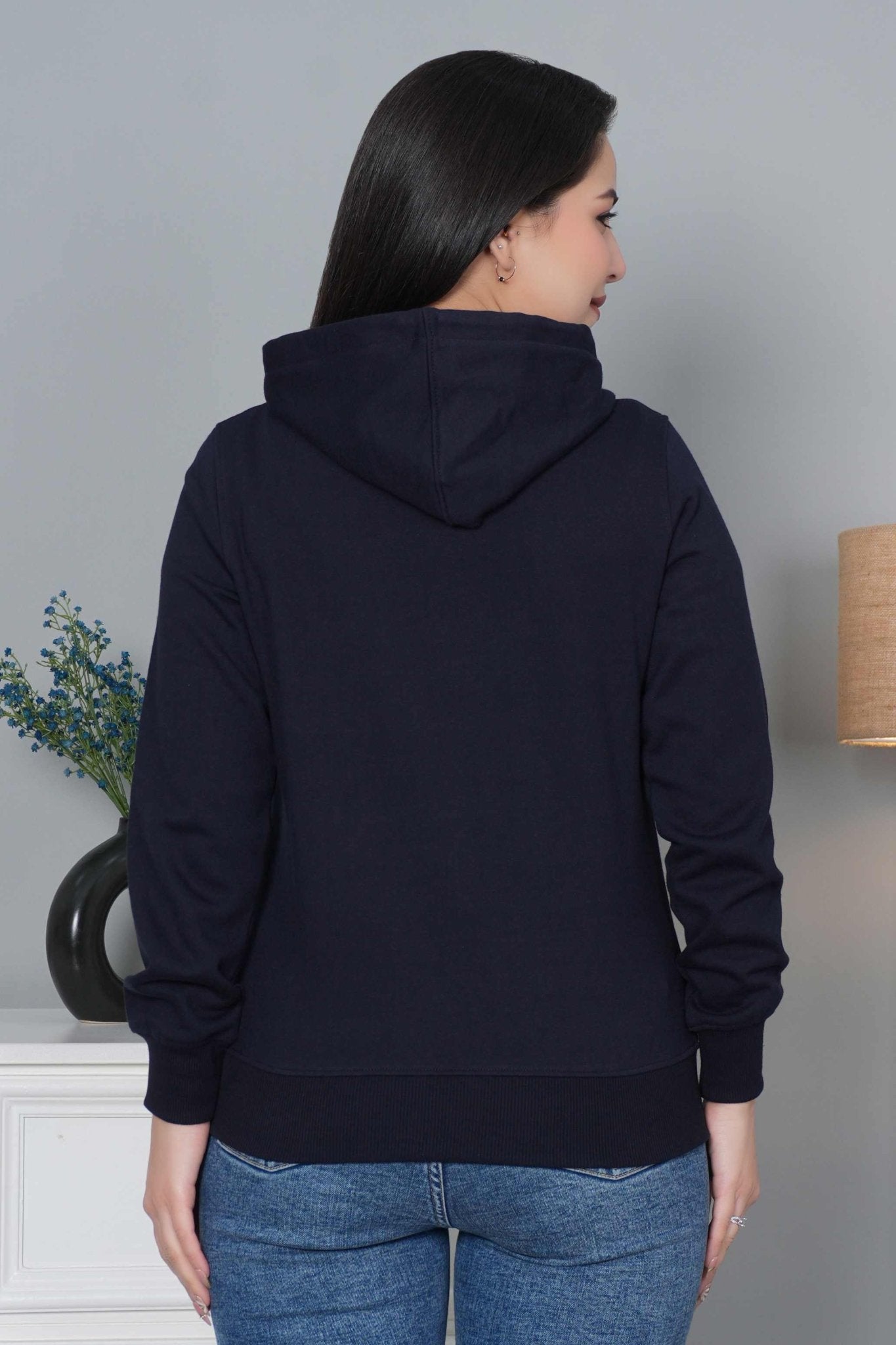 Navy winter warm hoodies without zip with ultimate comfort - Winter hoodies