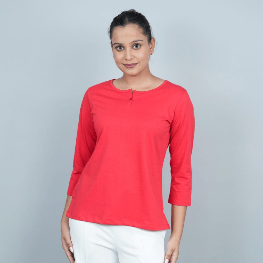 Non transparent 220 gsm thick Henley Tshirt [Pack of 3 at just 1499] - Henley Tshirt