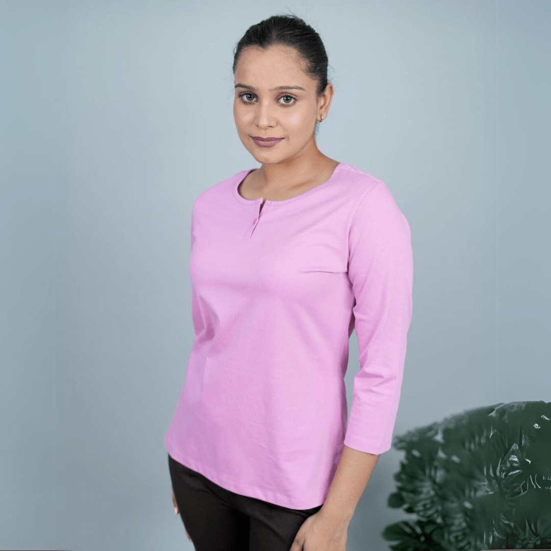 Non transparent 220 gsm thick Henley Tshirt [Pack of 3 at just 1499] - Henley Tshirt