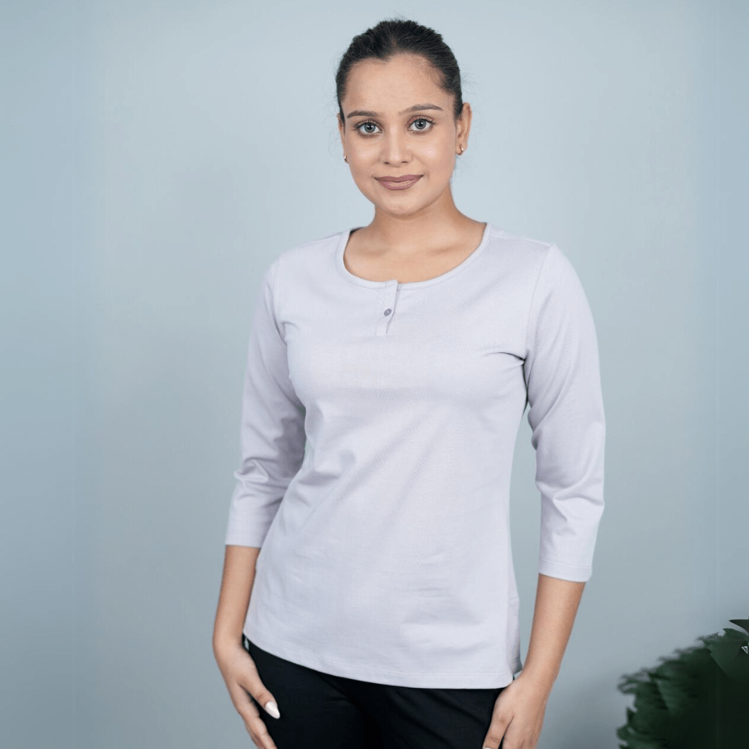 Non transparent 220 gsm thick Henley Tshirt [Pack of 3 at just 1499] - Henley Tshirt