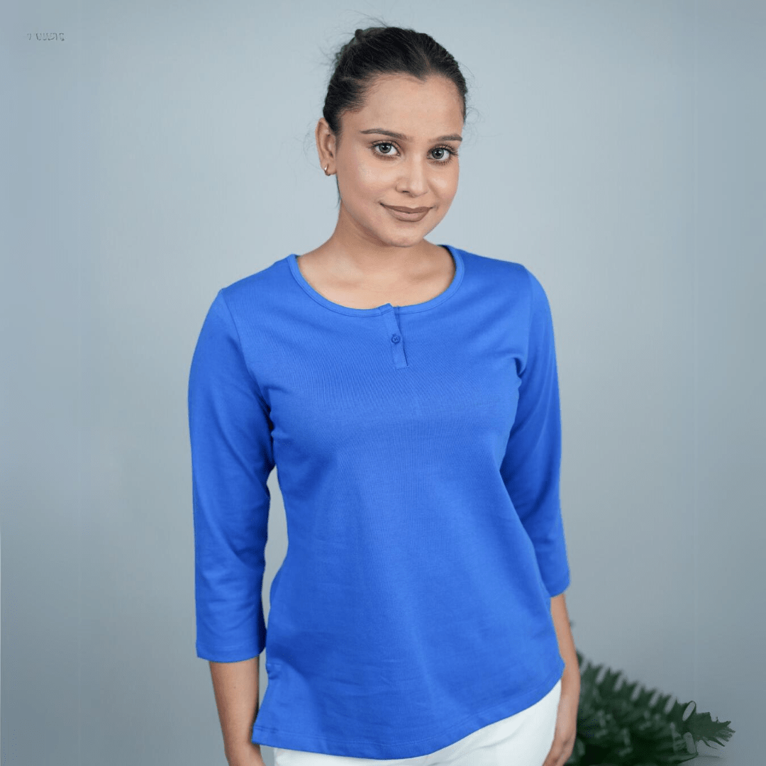Non transparent 220 gsm thick Henley Tshirt [Pack of 3 at just 1499] - Henley Tshirt