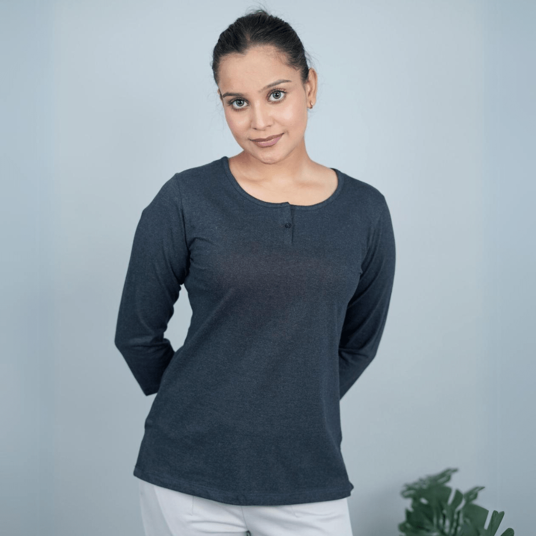 Non transparent 220 gsm thick Henley Tshirt [Pack of 3 at just 1499] - Henley Tshirt