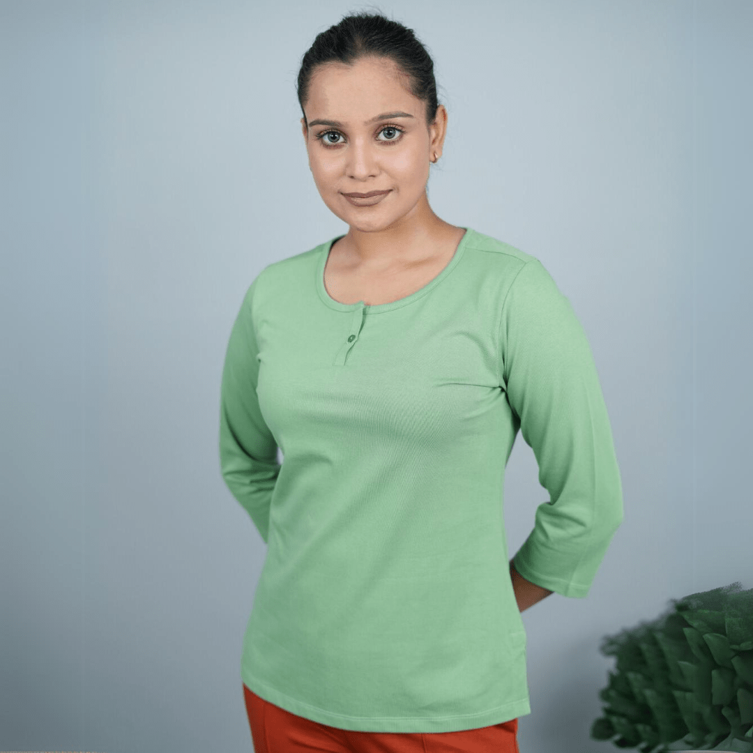 Non transparent 220 gsm thick Henley Tshirt [Pack of 3 at just 1499] - Henley Tshirt