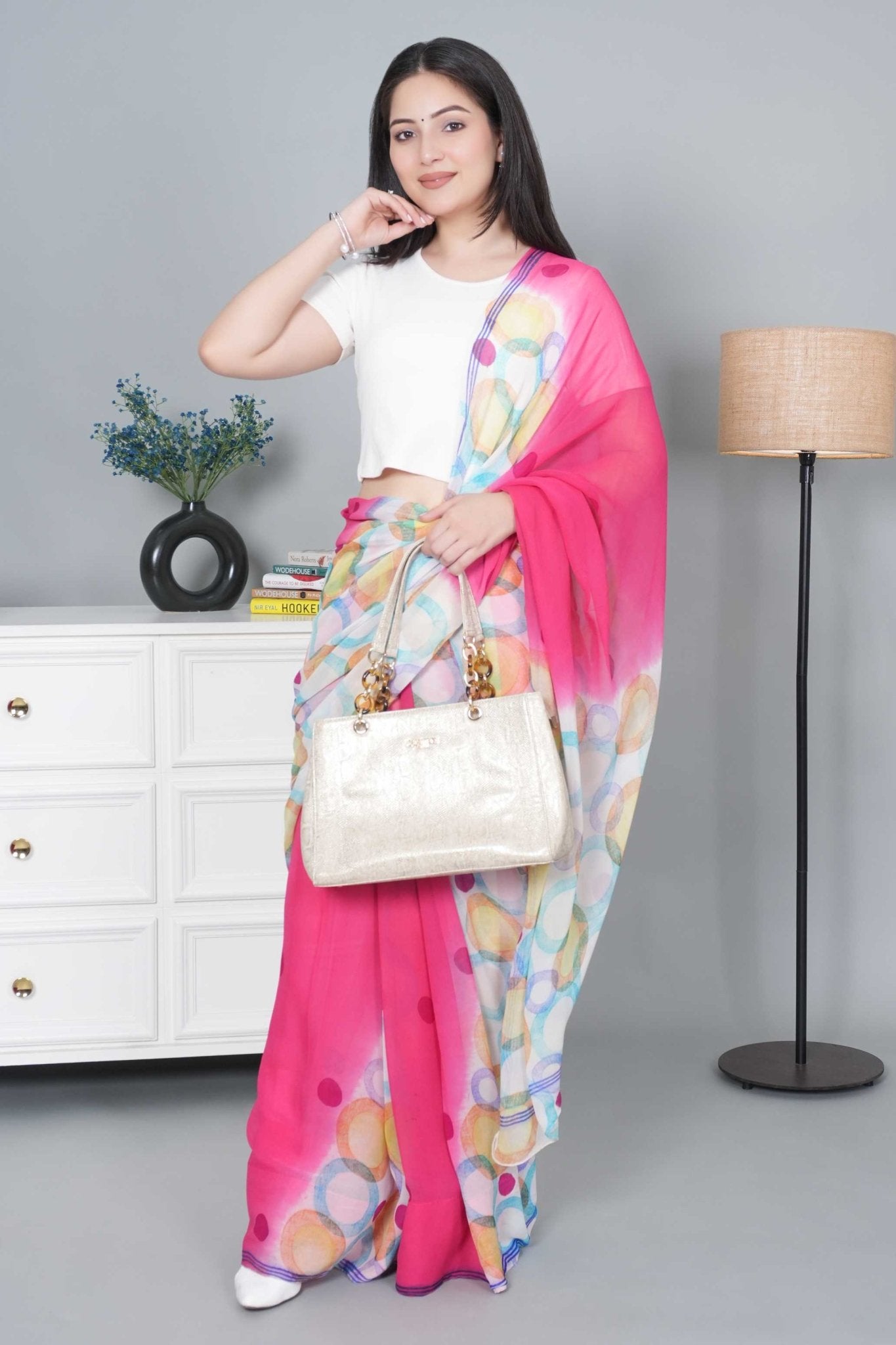 Off white Rib Crop Tshirt Blouse [ 100% USA HQ Cotton, 280 GSM non transparent fabric ] - Rib crop tshirt blouse