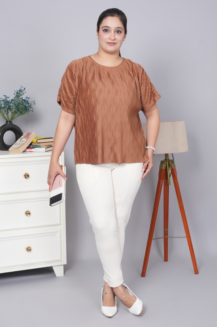 Off white stretchable biowash USA HQ cotton premium jegging pant with pockets & superior elastic belt. - Milano jegging pants with pcoket