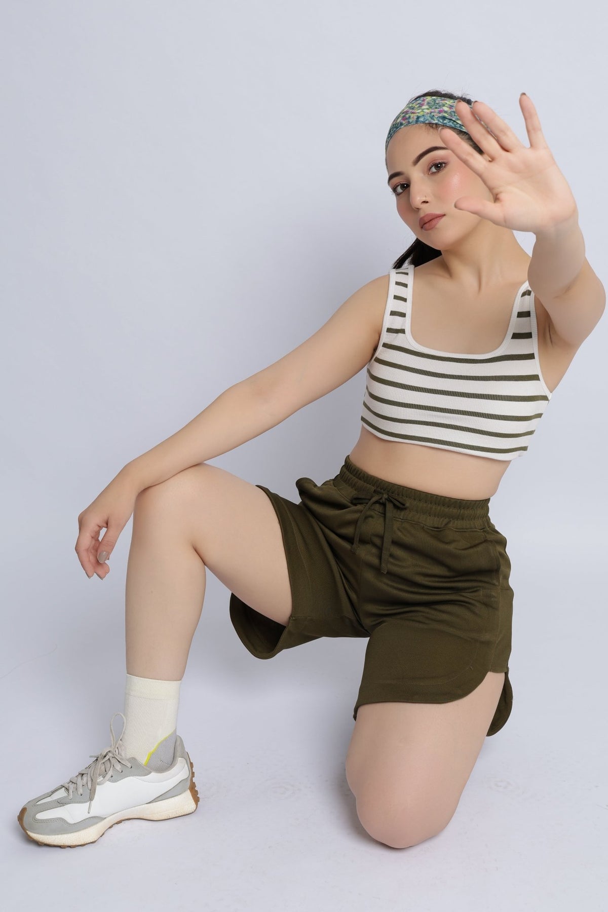 Olive active easymove shorts -Active easymove shorts