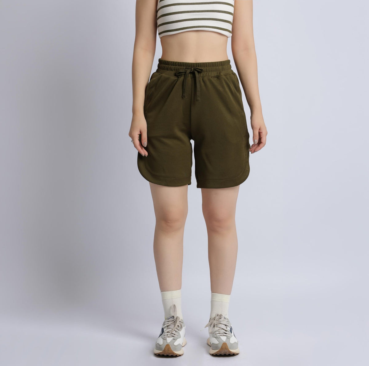 Olive active easymove shorts -Active easymove shorts