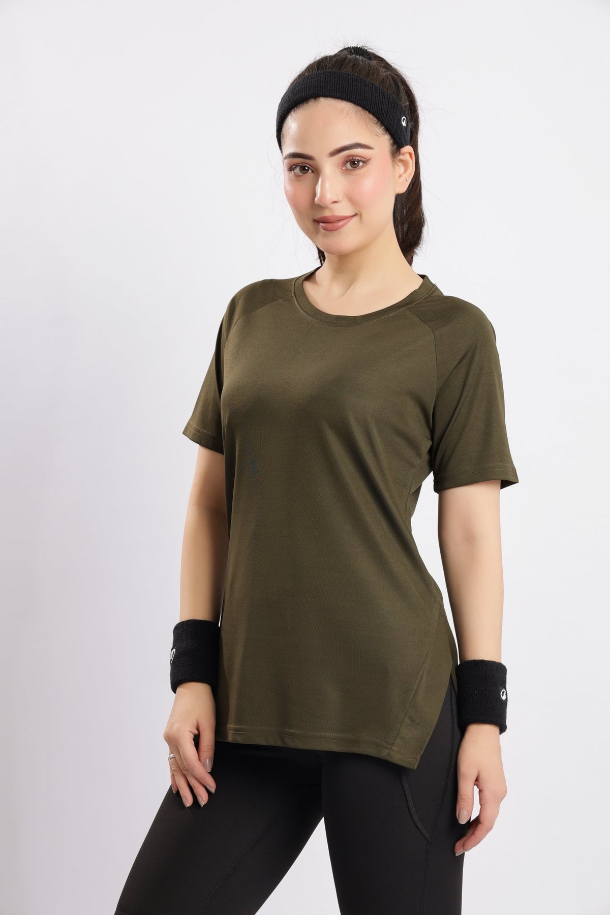 Olive active regular tshirt -Active regular tshirt