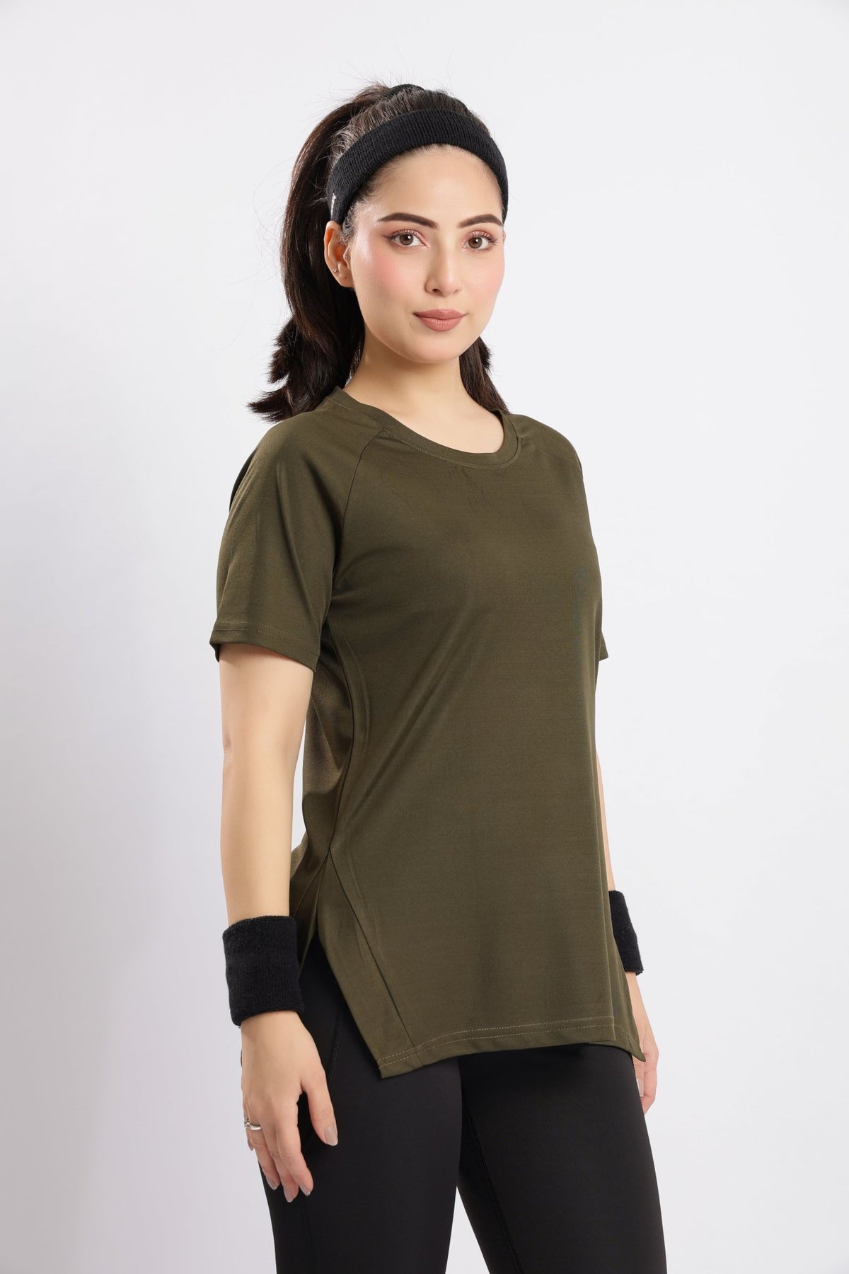 Olive active regular tshirt -Active regular tshirt
