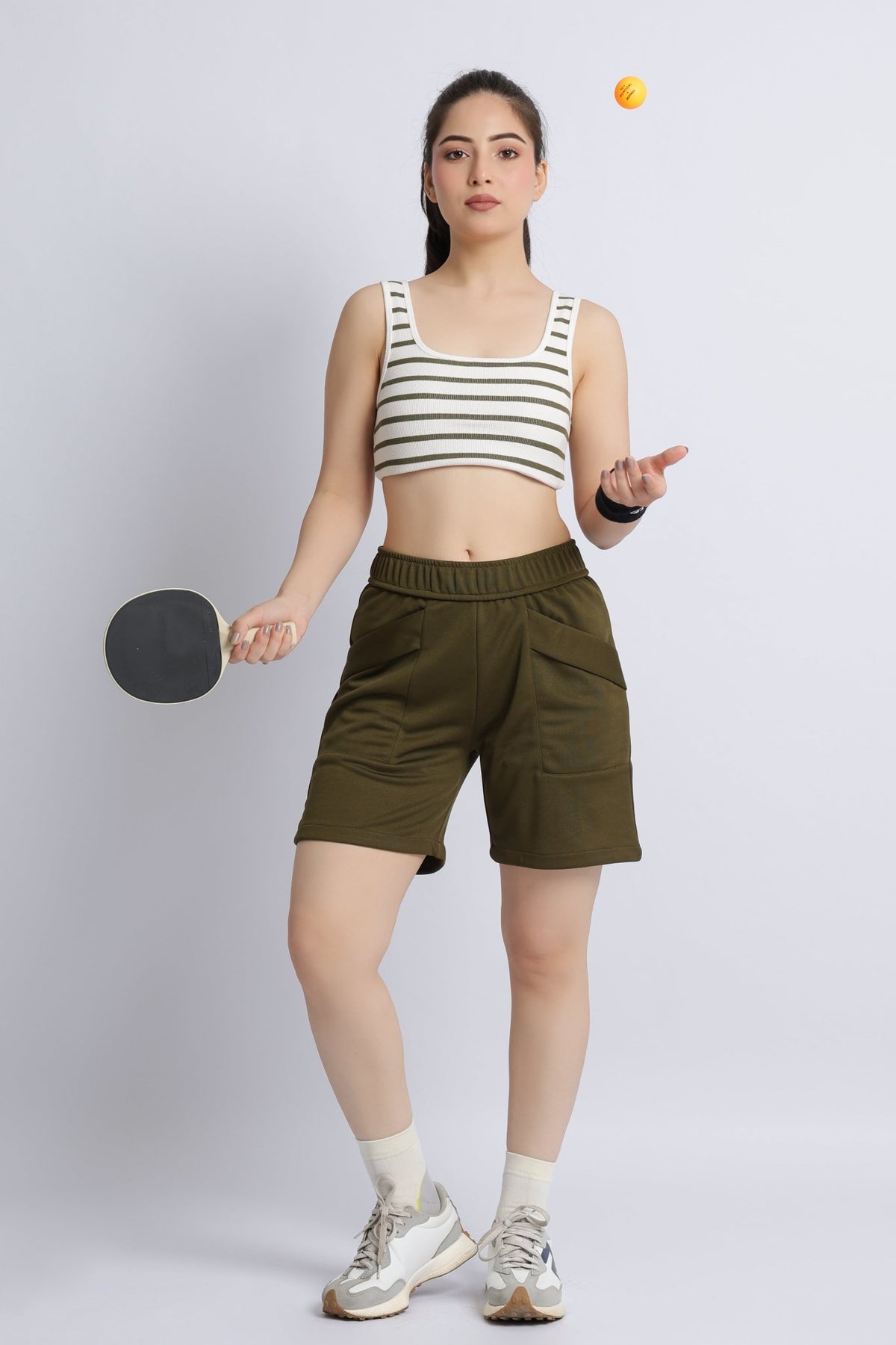 Olive active relax shorts -Active relax shorts