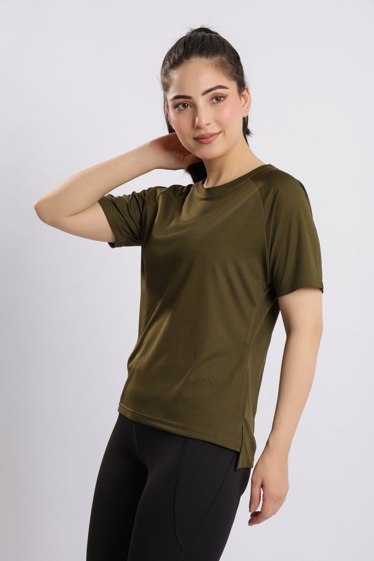Olive active relax tshirt -Active relax t shirt