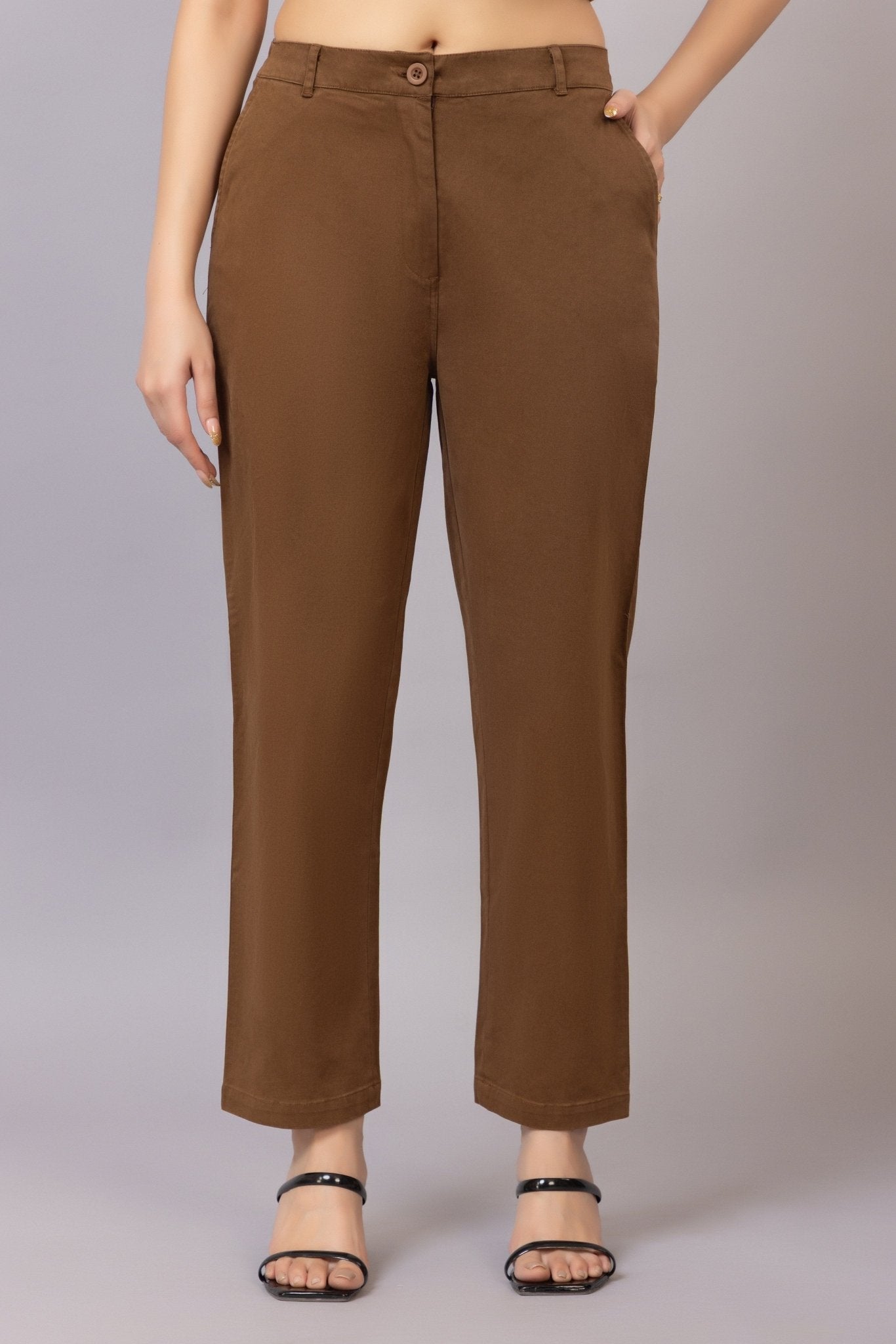 Olive chinos pants with extra comfort. [100% USA HQ Cotton Lycra] - Chinos