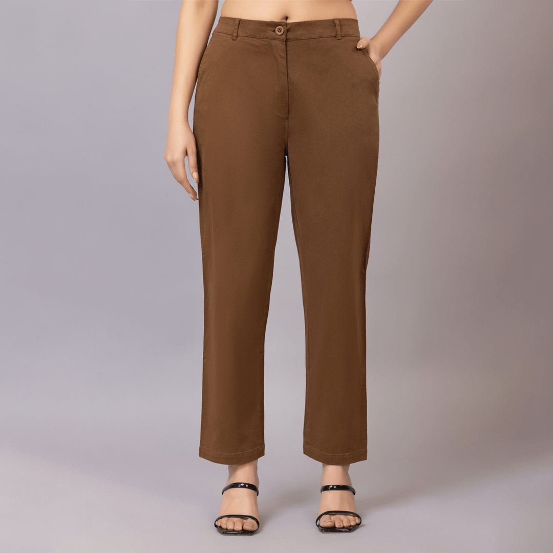 Olive chinos pants with extra comfort. [100% USA HQ Cotton Lycra] - Chinos