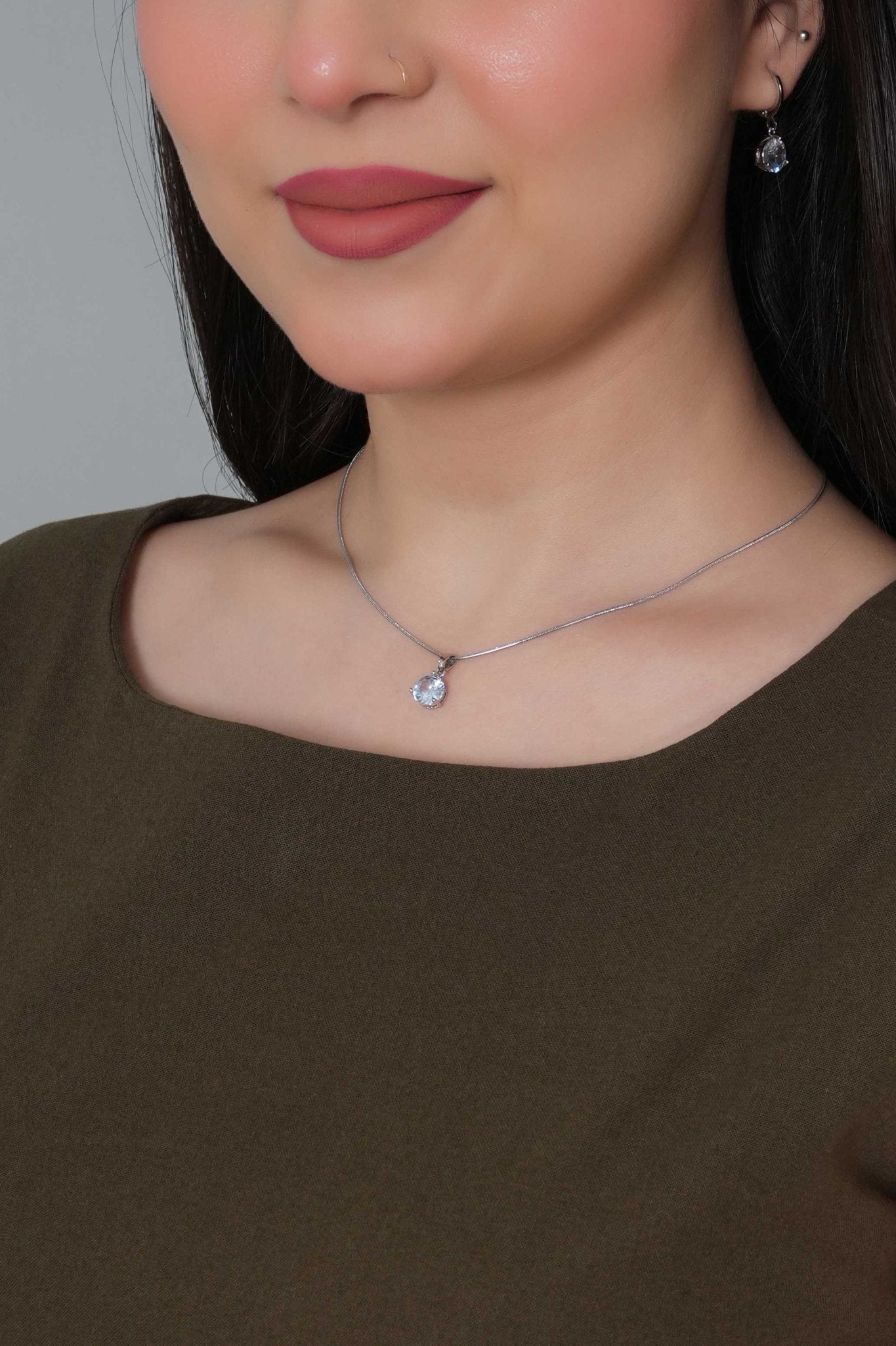 Olive cotton midi dress [100% pure cotton] - Cotton midi dress