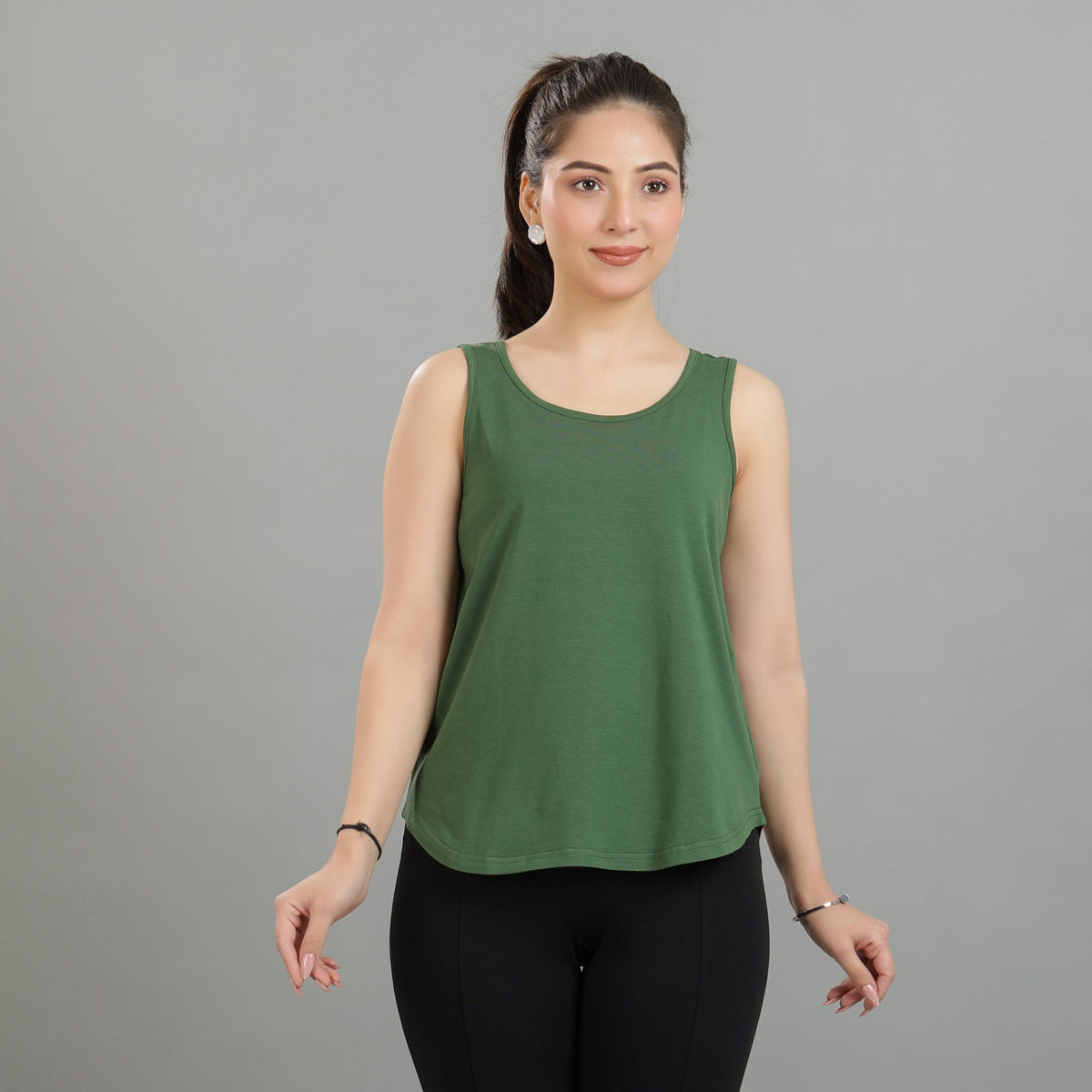 Olive Cotton vest [100% Cotton spandex] -Cotton vest