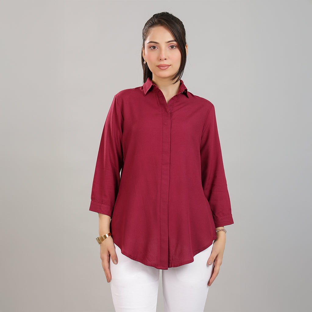 Onion long hemline shirt [ Premium 100% Rayon, Liva Certified ] -Long hemline shirt