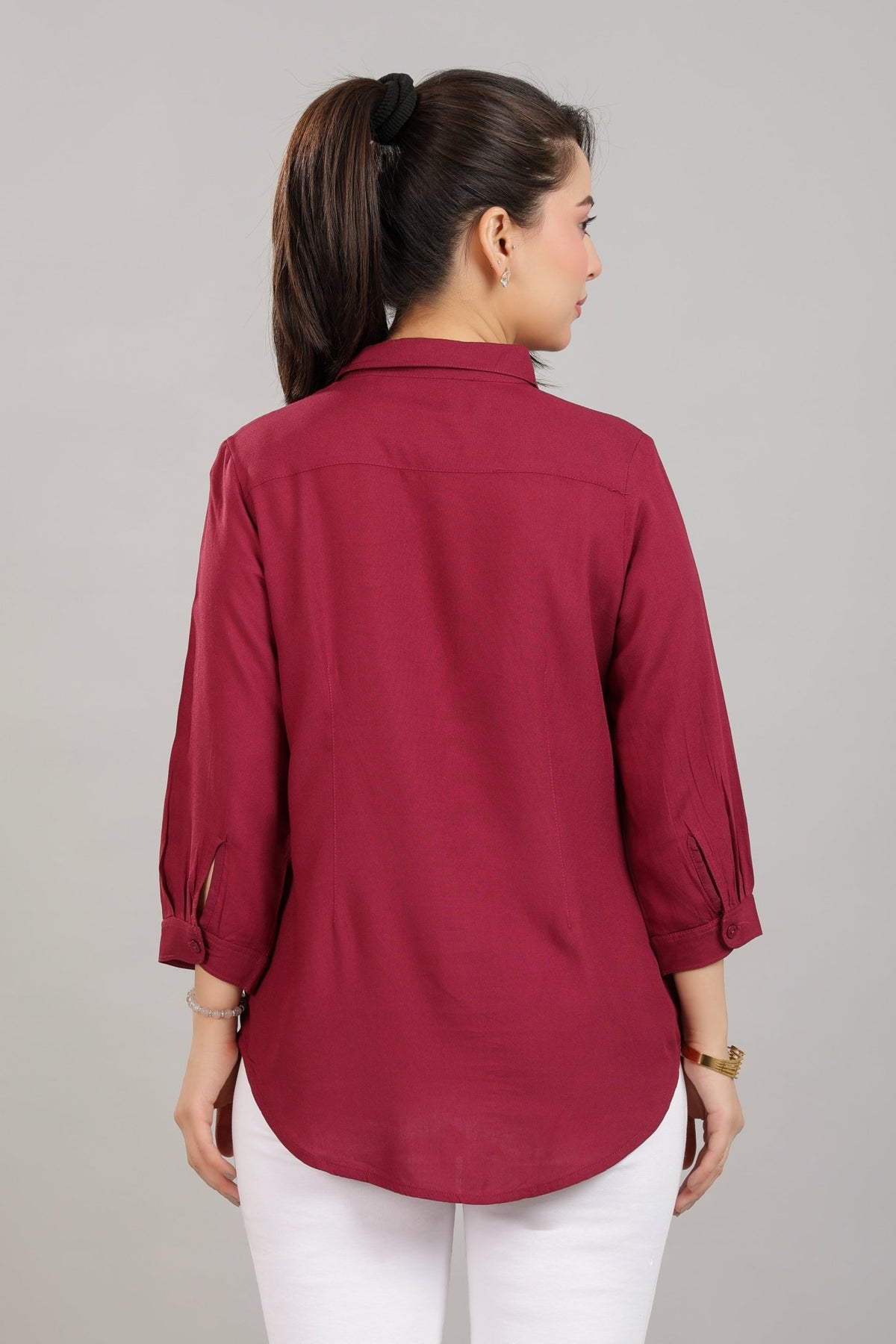 Onion long hemline shirt [ Premium 100% Rayon, Liva Certified ] -Long hemline shirt