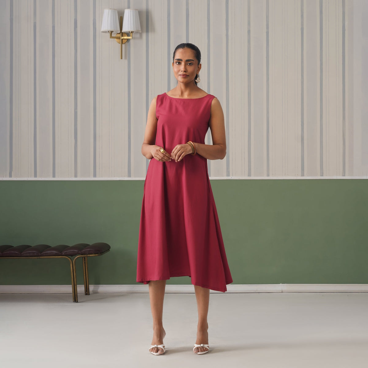 Onion rayon flare dress with pocket [ Premium 100% Rayon, Liva Certified ] -Rayon flare dress with pocket