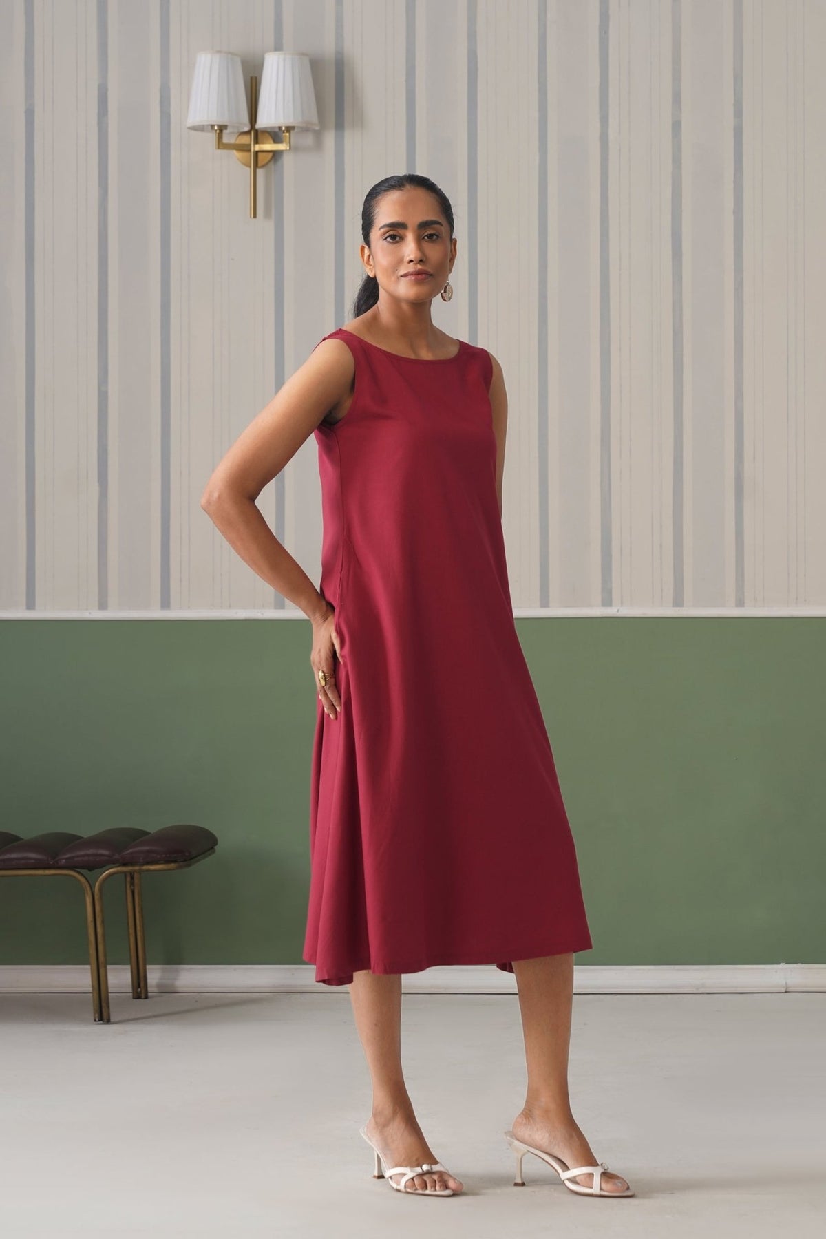 Onion rayon flare dress with pocket [ Premium 100% Rayon, Liva Certified ] -Rayon flare dress with pocket