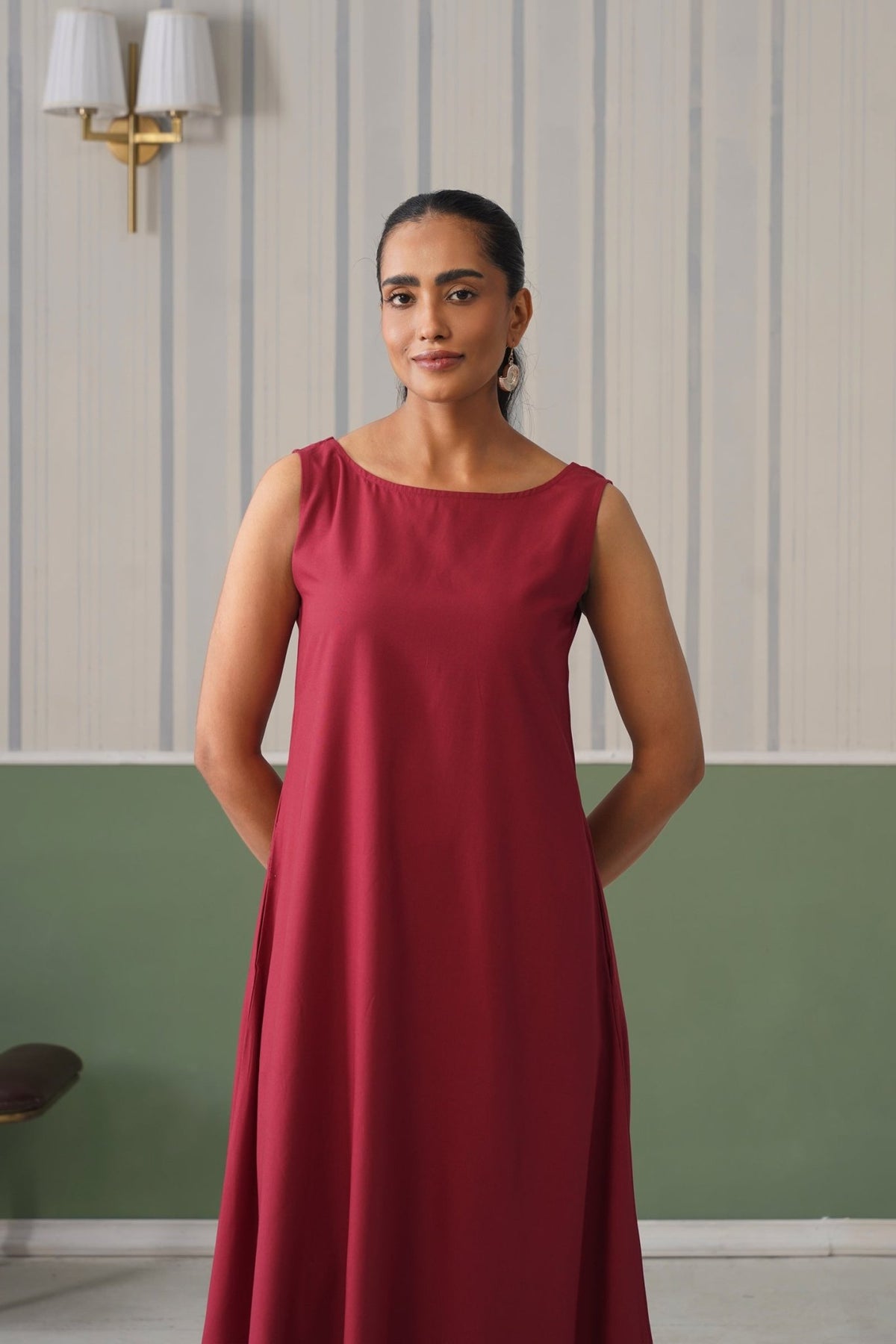 Onion rayon flare dress with pocket [ Premium 100% Rayon, Liva Certified ] -Rayon flare dress with pocket