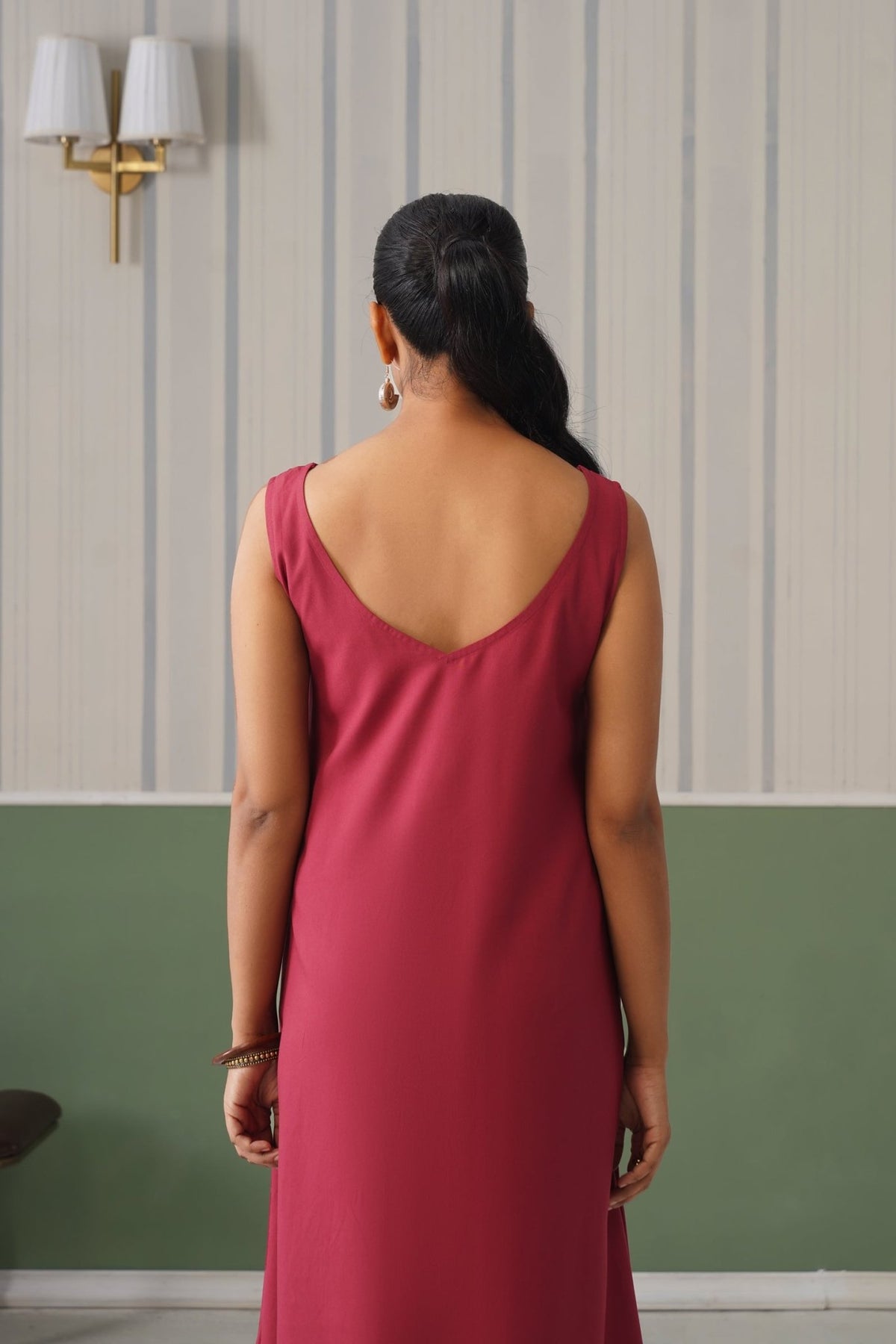 Onion rayon flare dress with pocket [ Premium 100% Rayon, Liva Certified ] -Rayon flare dress with pocket