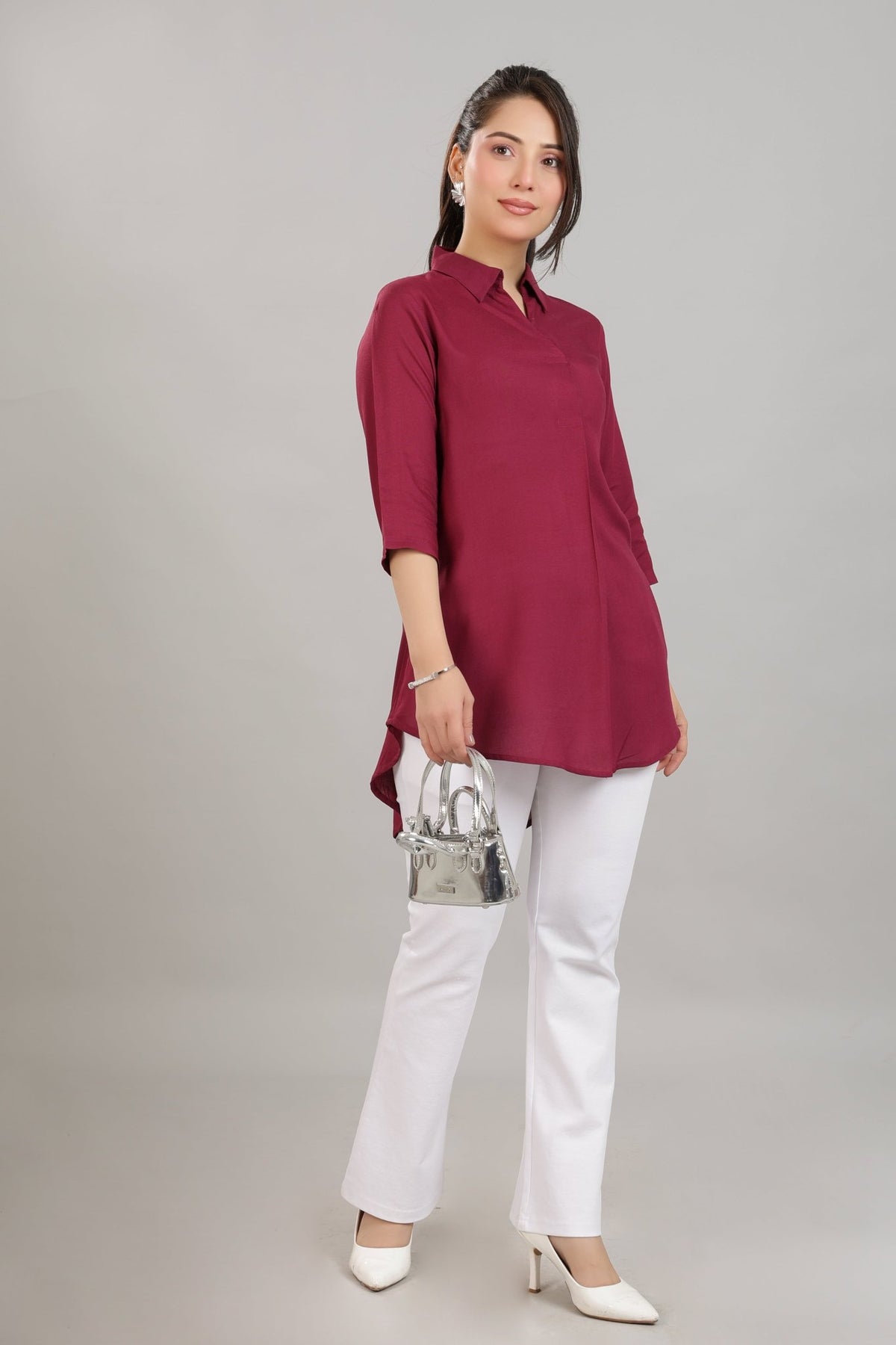 Onion rayon flare top [ Premium 100% Rayon, Liva Certified ] -Rayon flare top