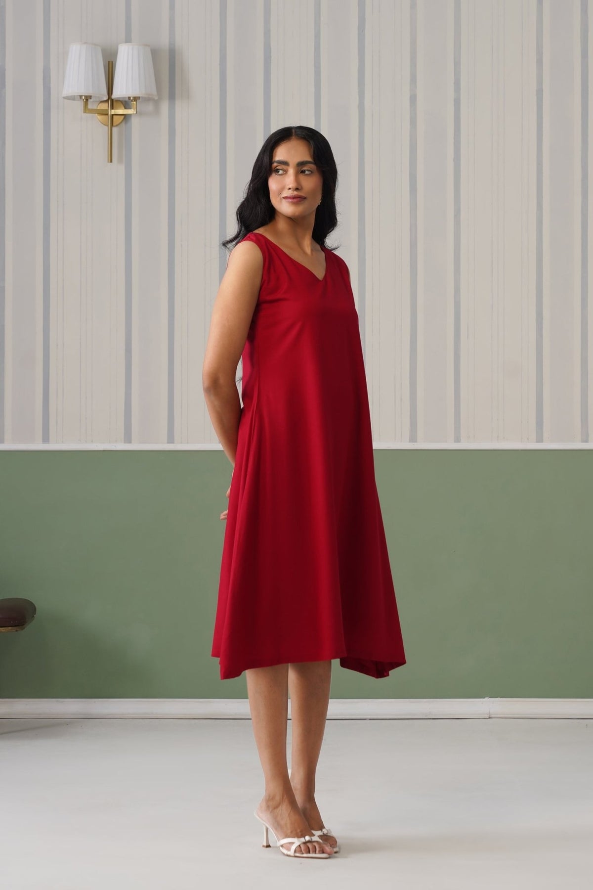 Onion rayon line dress with pocket [ Premium 100% Rayon, Liva Certified ] -Rayon line dress with pocket