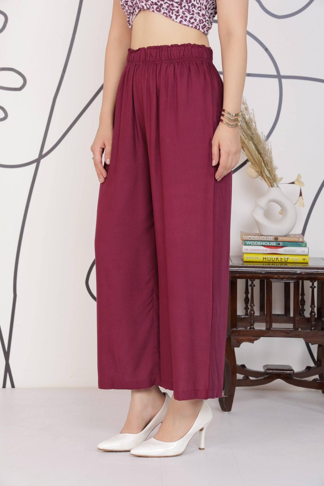 Onion rayon palazzo [ 100% Rayon, Liva Certified ] -Palazzo