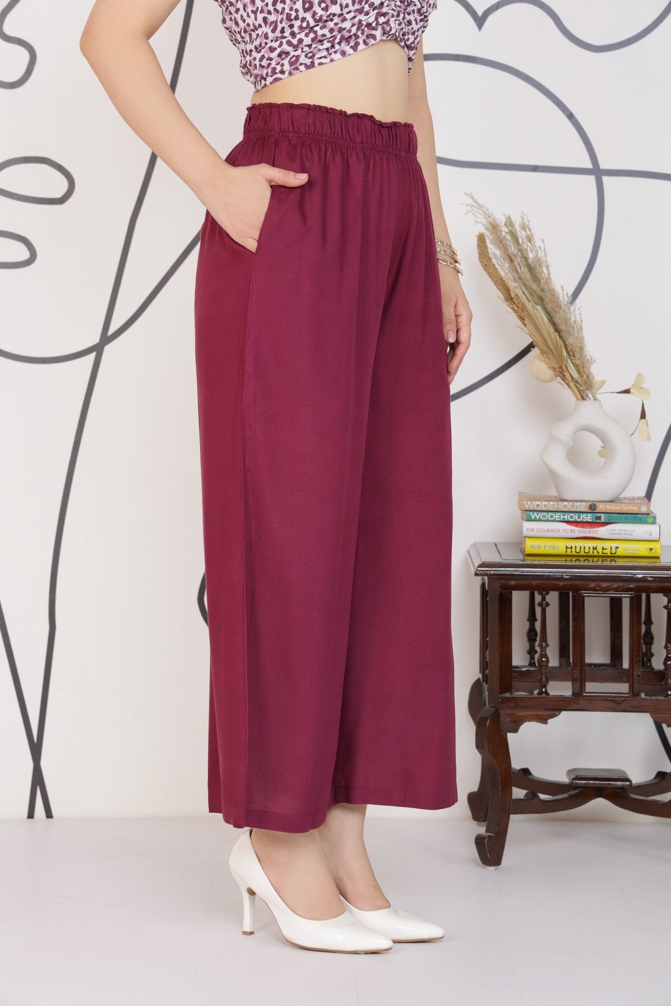 Onion rayon palazzo [ 100% Rayon, Liva Certified ] -Palazzo