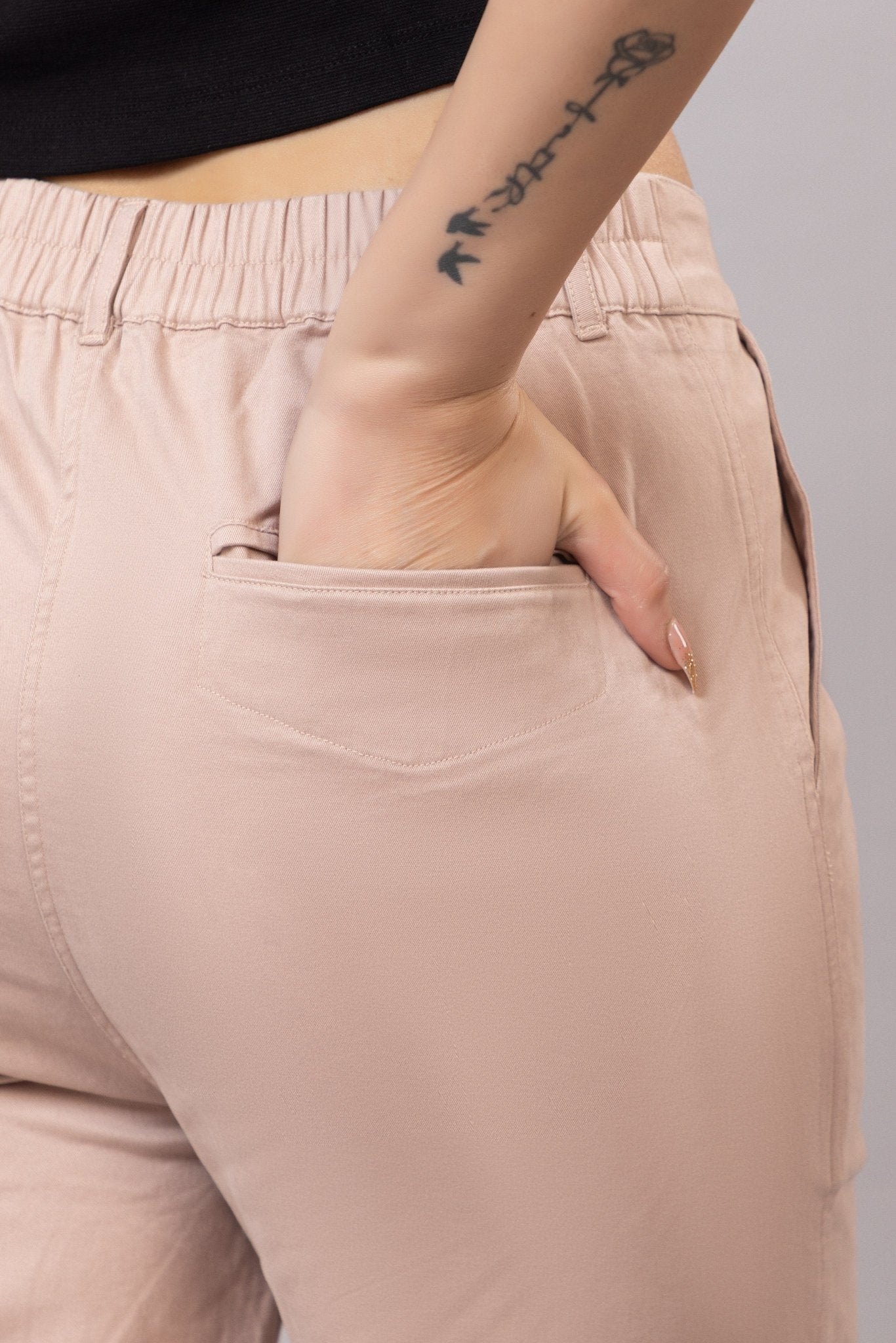 Peach chinos pants with extra comfort. [100% USA HQ Cotton Lycra] - Chinos