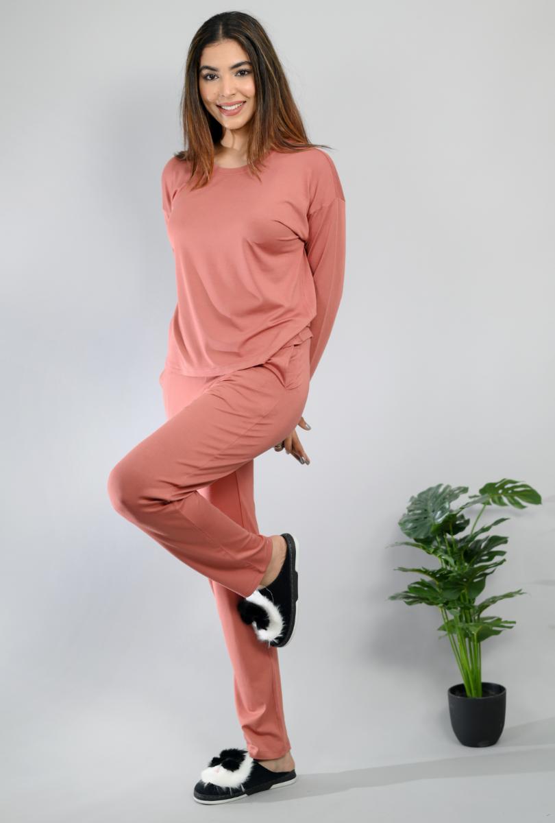 Peach loungewear coordinate set -Loungewear coordinate set