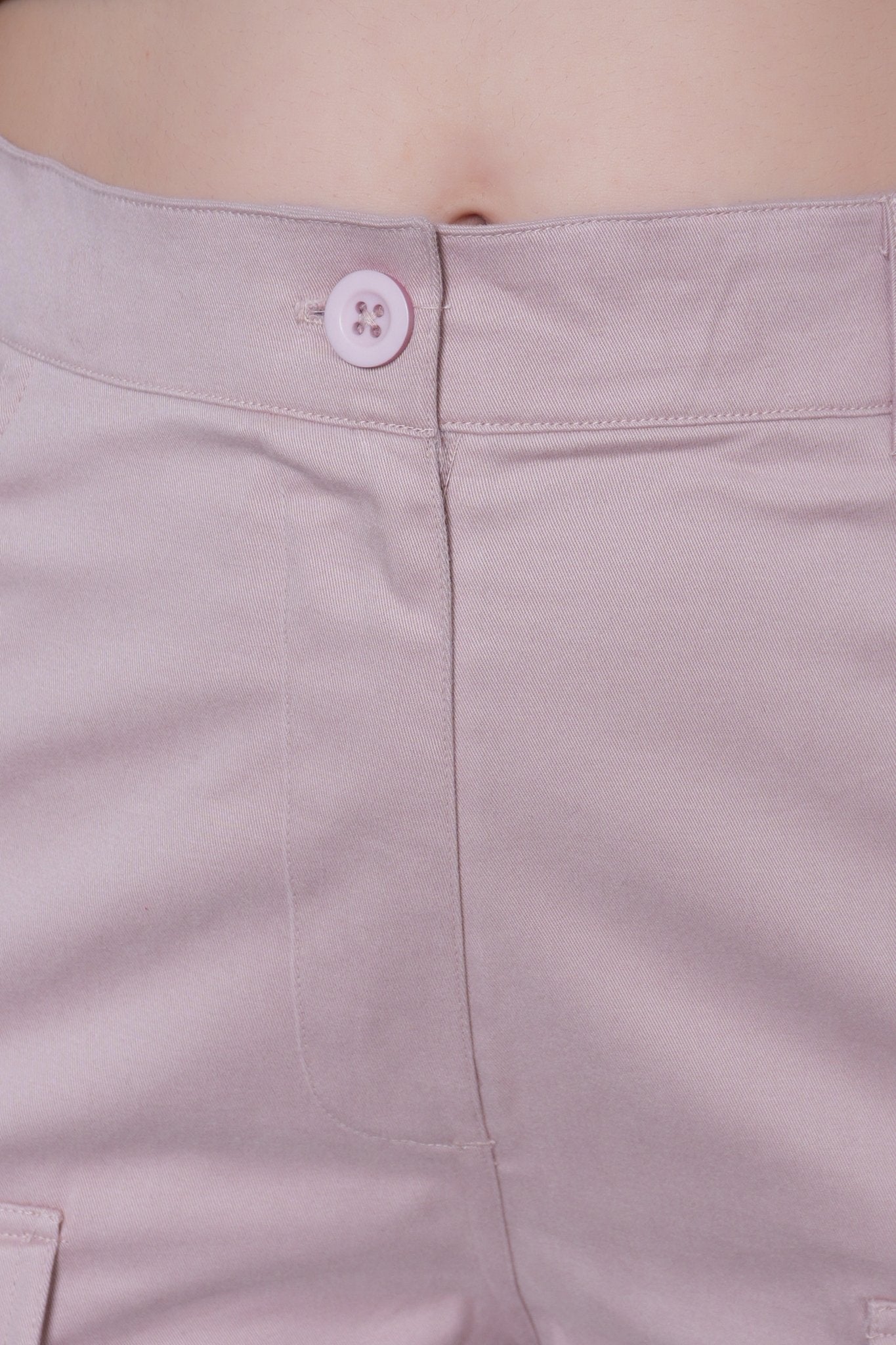 Peach stretchable biowash USA HQ cotton travel shorts with superior elastic belt. - Travel shorts