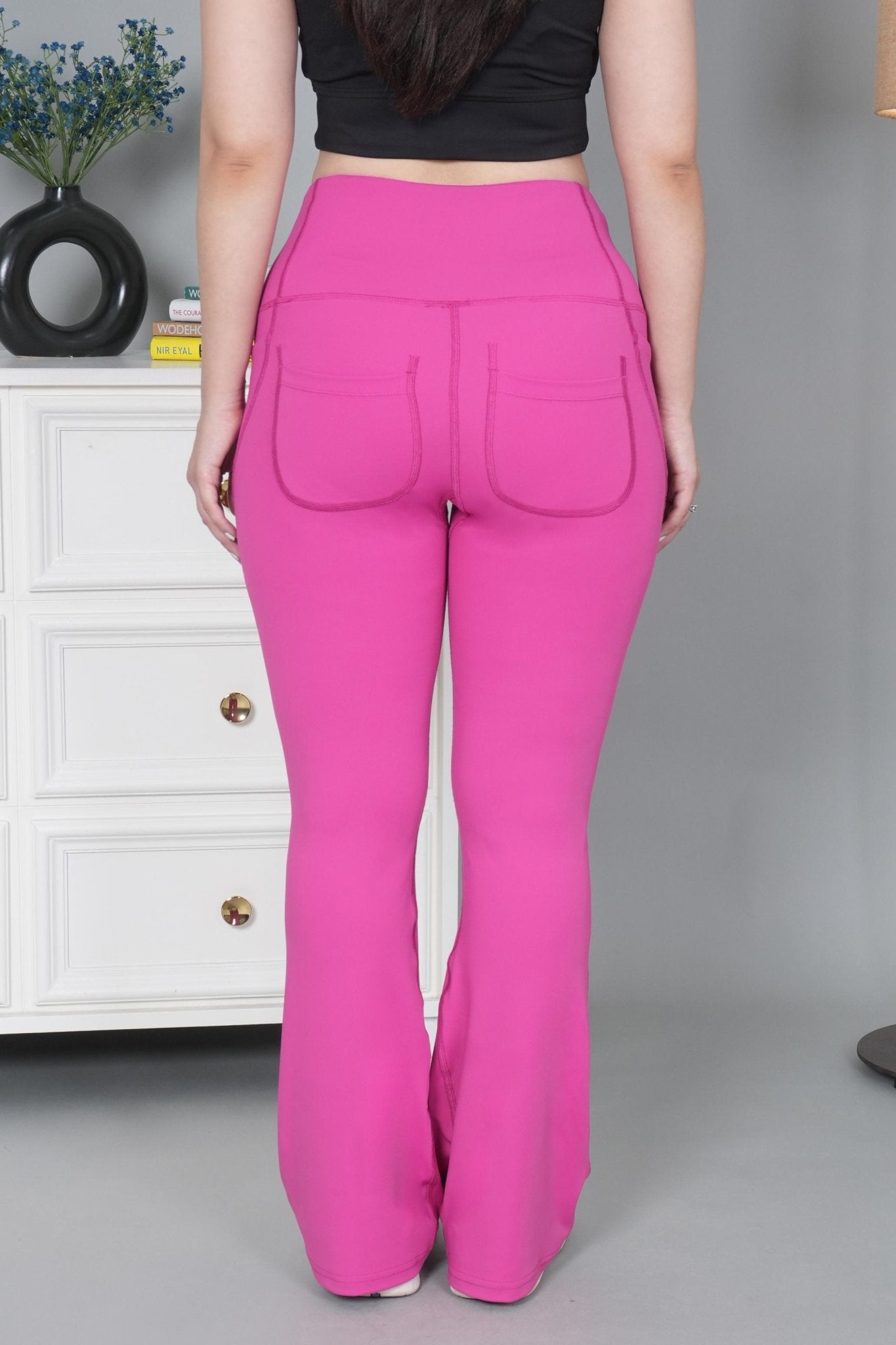 Pink Active Flare Pants - Active flare pants