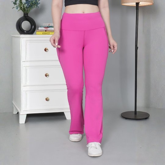 Pink Active Flare Pants - Active flare pants