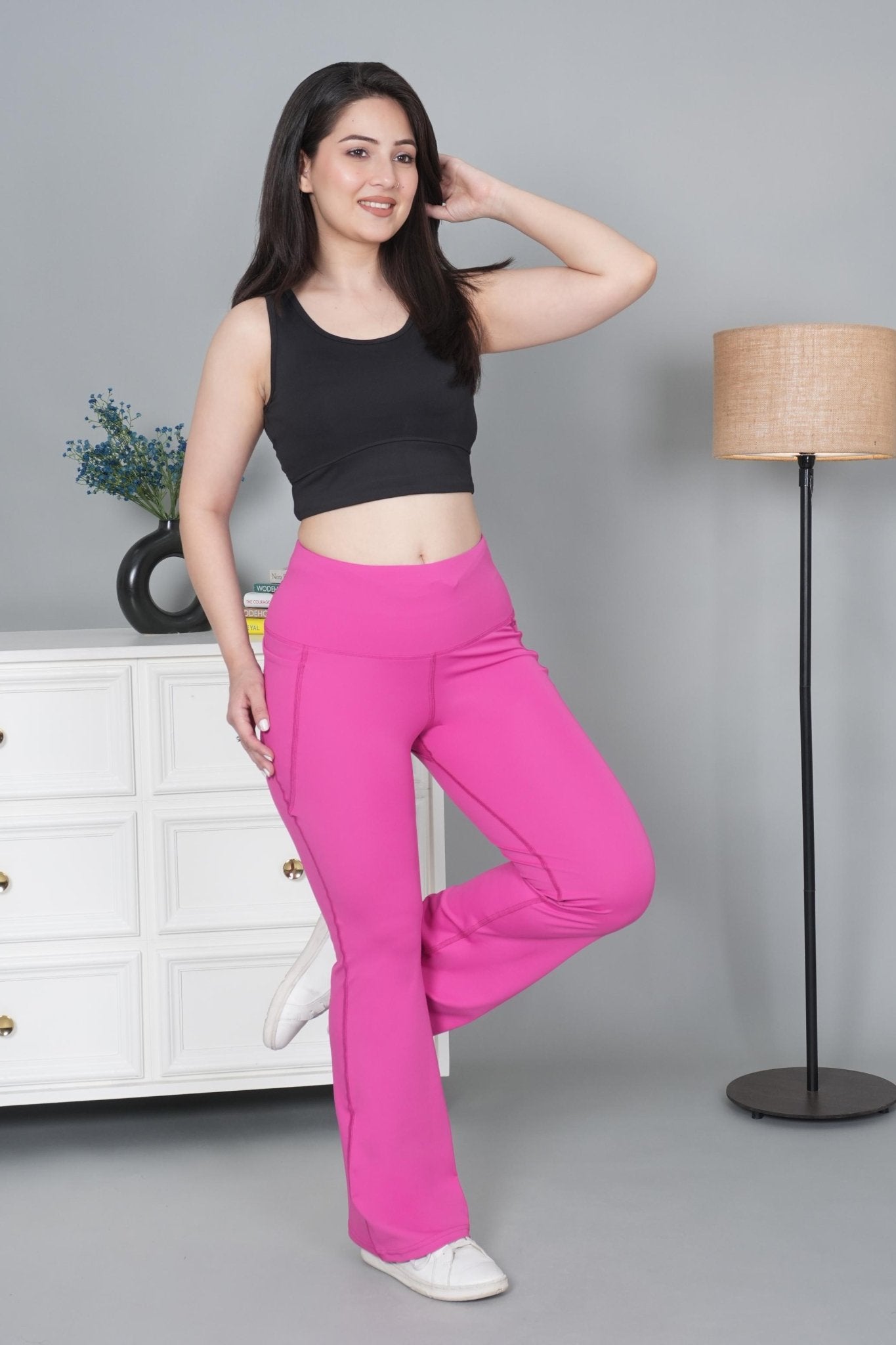 Pink Active Flare Pants - Active flare pants