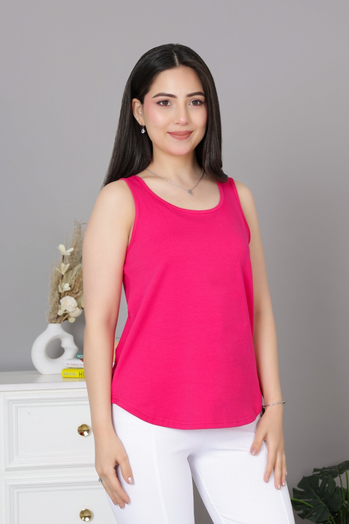 Pink Cotton vest [100% Cotton spandex] - Cotton vest